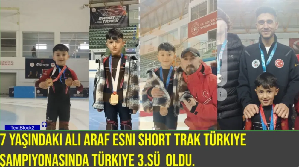7 yaşındaki Erzurumlu Ali ARAF Esni, Short Track