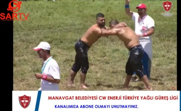 MANAVGAT BELEDİYESİ CV ENERJİ YAĞLI GÜREŞ MÜSABAKALARI HEYECANLI GEÇİYOR