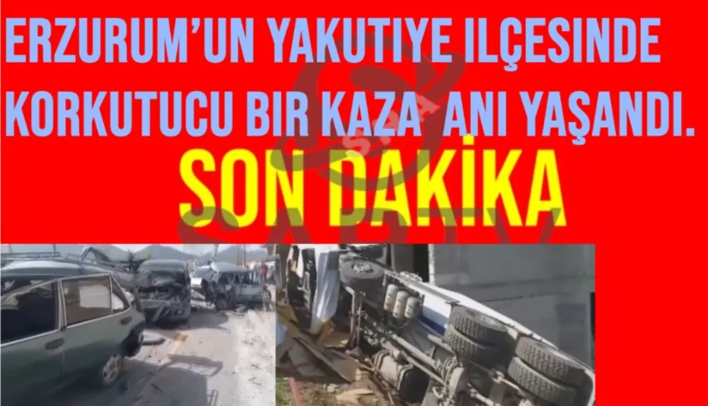 Erzurum’da Korkutan Kaza: Freni Boşalan Beton Mikseri Devrildi!