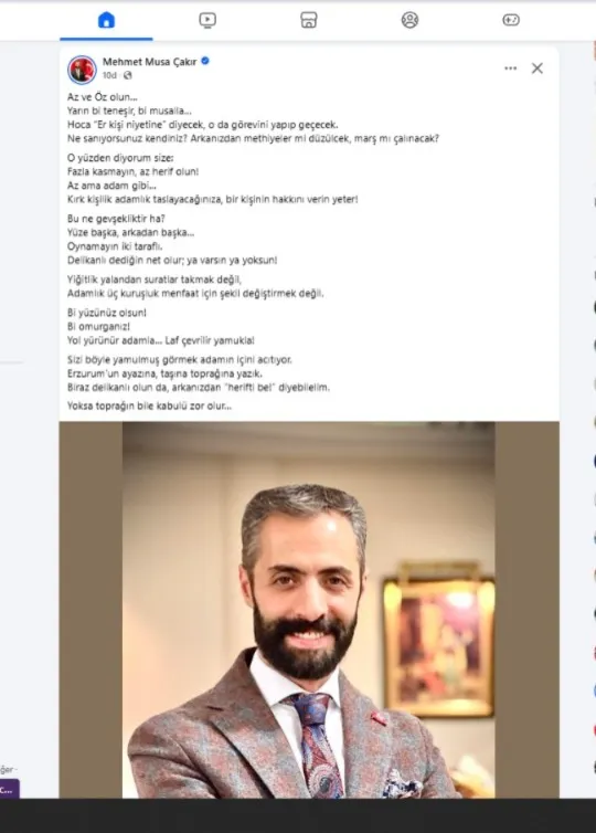 EGCE Genel Başkanı Mehmet Musa Çakır