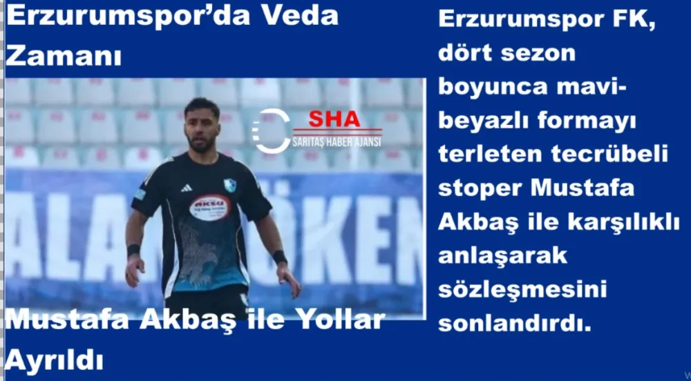 Erzurumspor’da Veda Zamanı